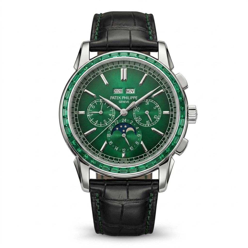 Patek Philippe Grand Complications Perpetual Calendar Green Lacquered Iced