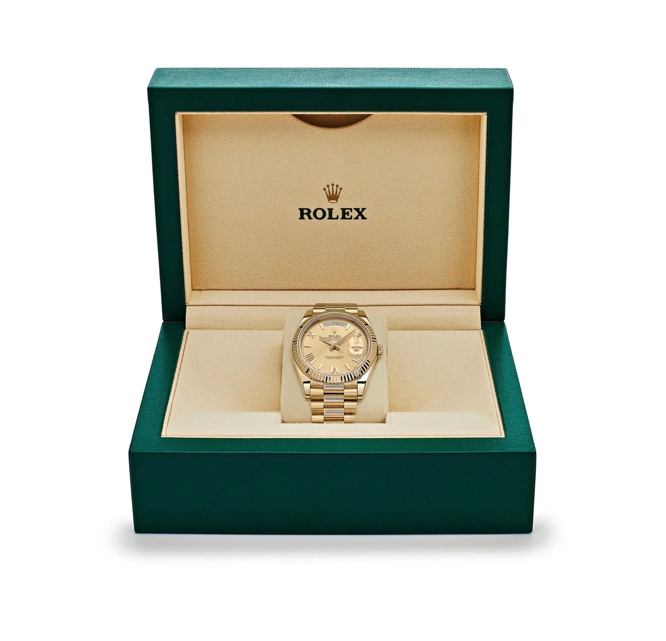 Day-Date Yellow Gold Champagne Roman Dial 40 mm