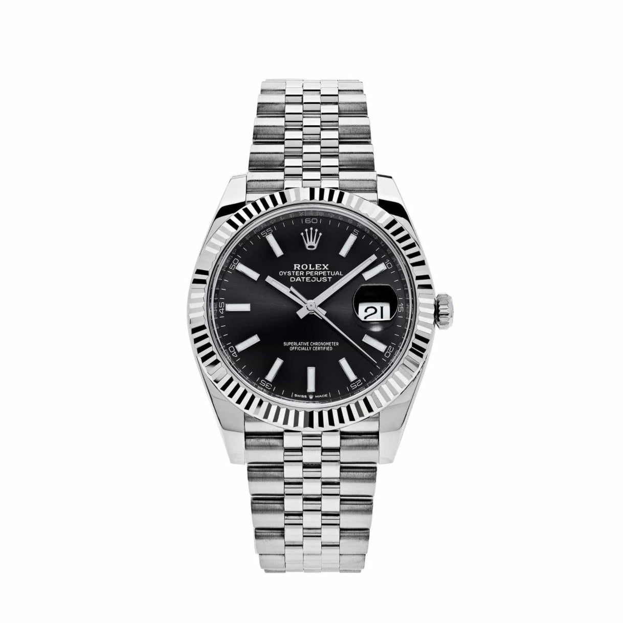 Datejust Silver Black Dial 41 mm