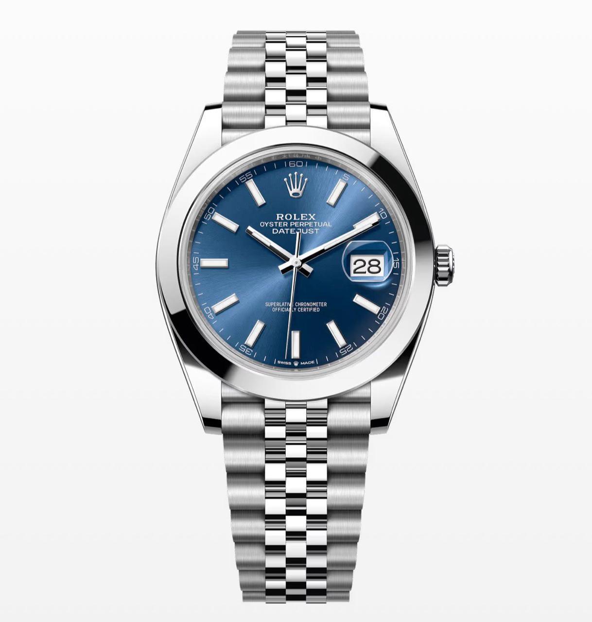 Datejust Silver Blue Dial 41 mm