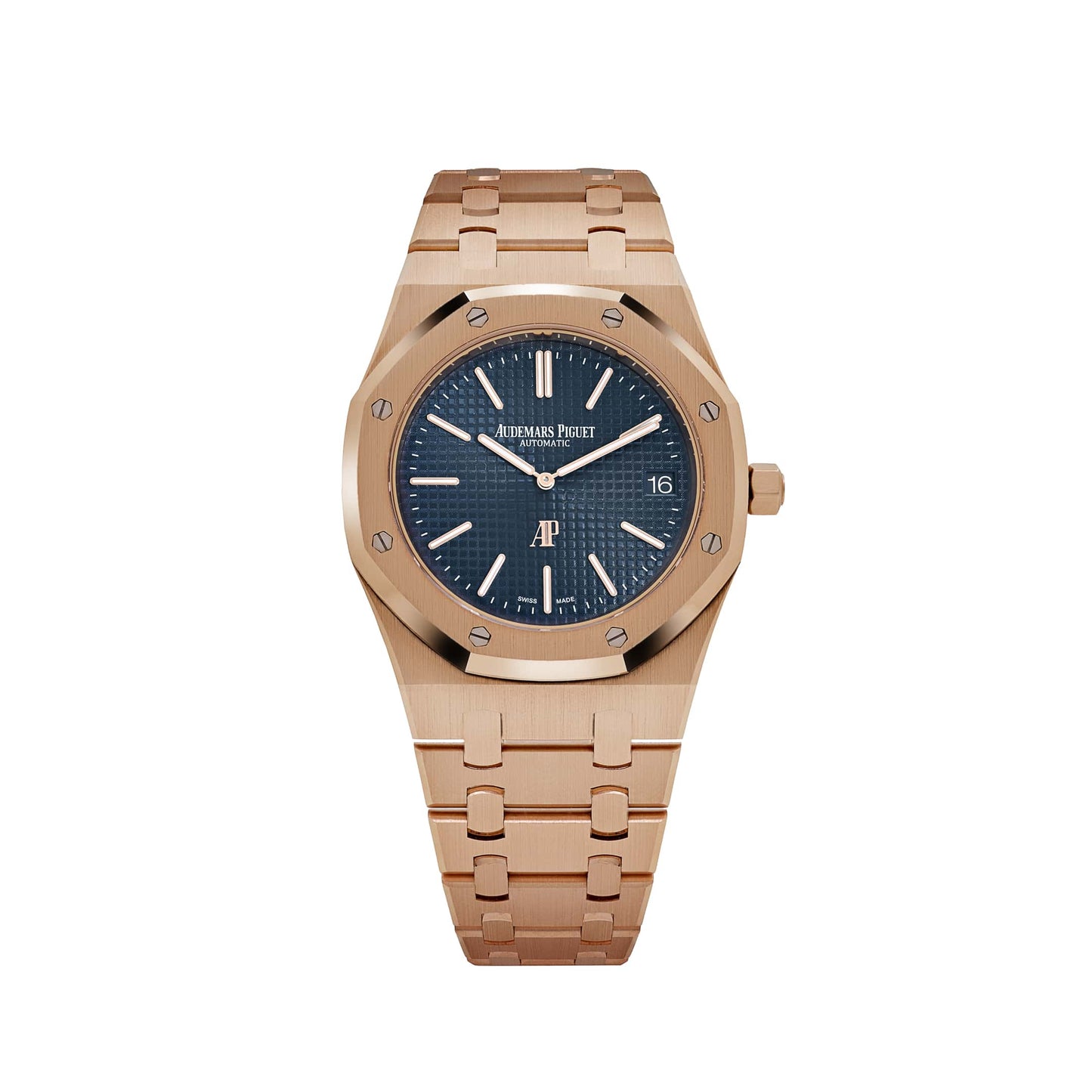 Audemars Piguet Royal Oak 15202OR.OO.1240OR.01 'Jumbo' Extra-Thin Rose Gold Blue Dial (2016)