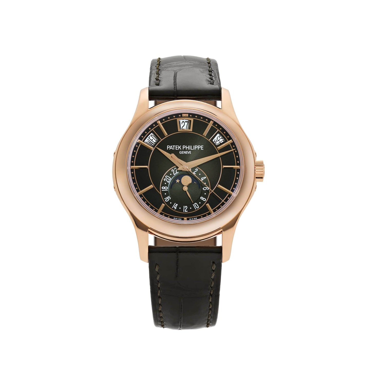 Patek Philippe Complications 5205R-011 Annual Calendar Moon Phases Rose Gold Green Dial (2026)