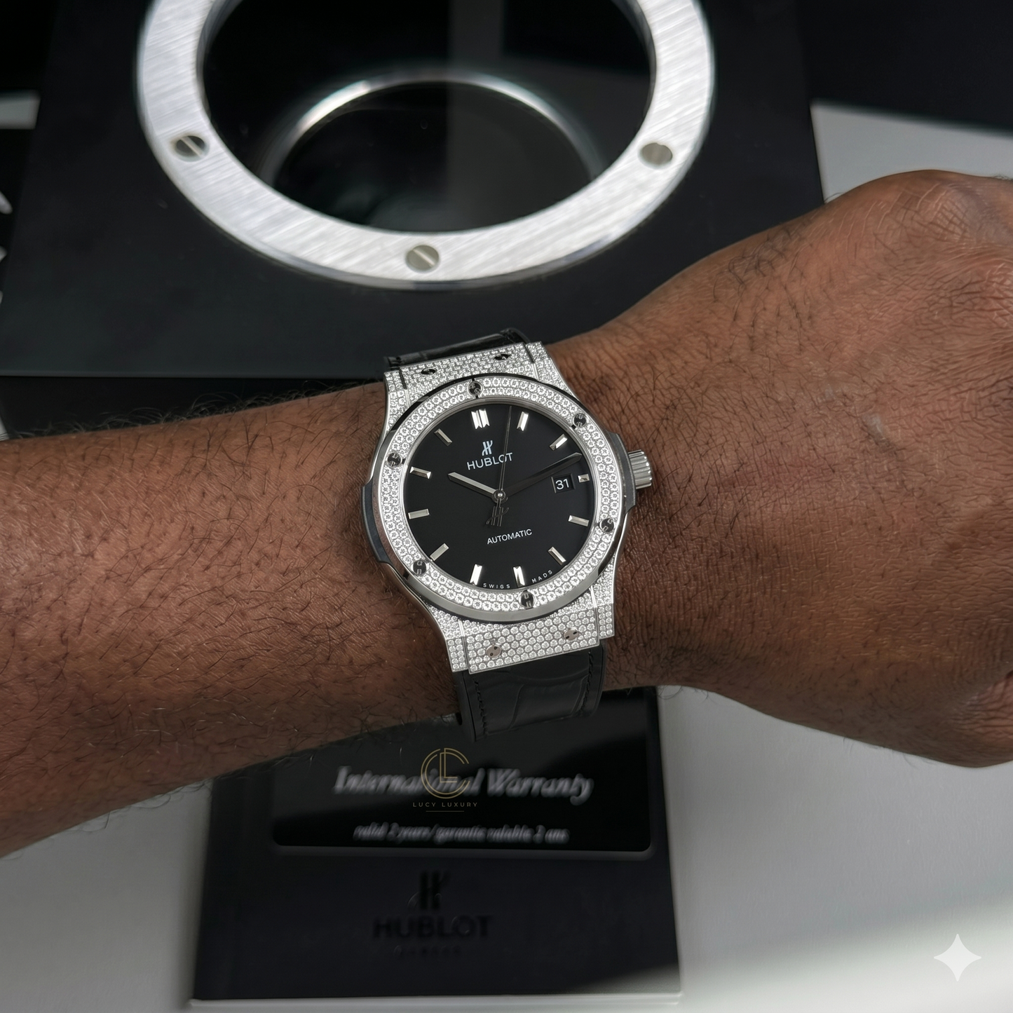 Hublot Classic Fusion Diamonds 42mm Dial Black