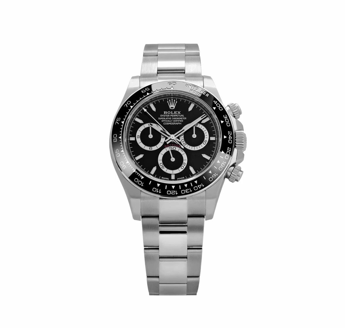 Daytona Stainless Steel Black Dial 40 mm