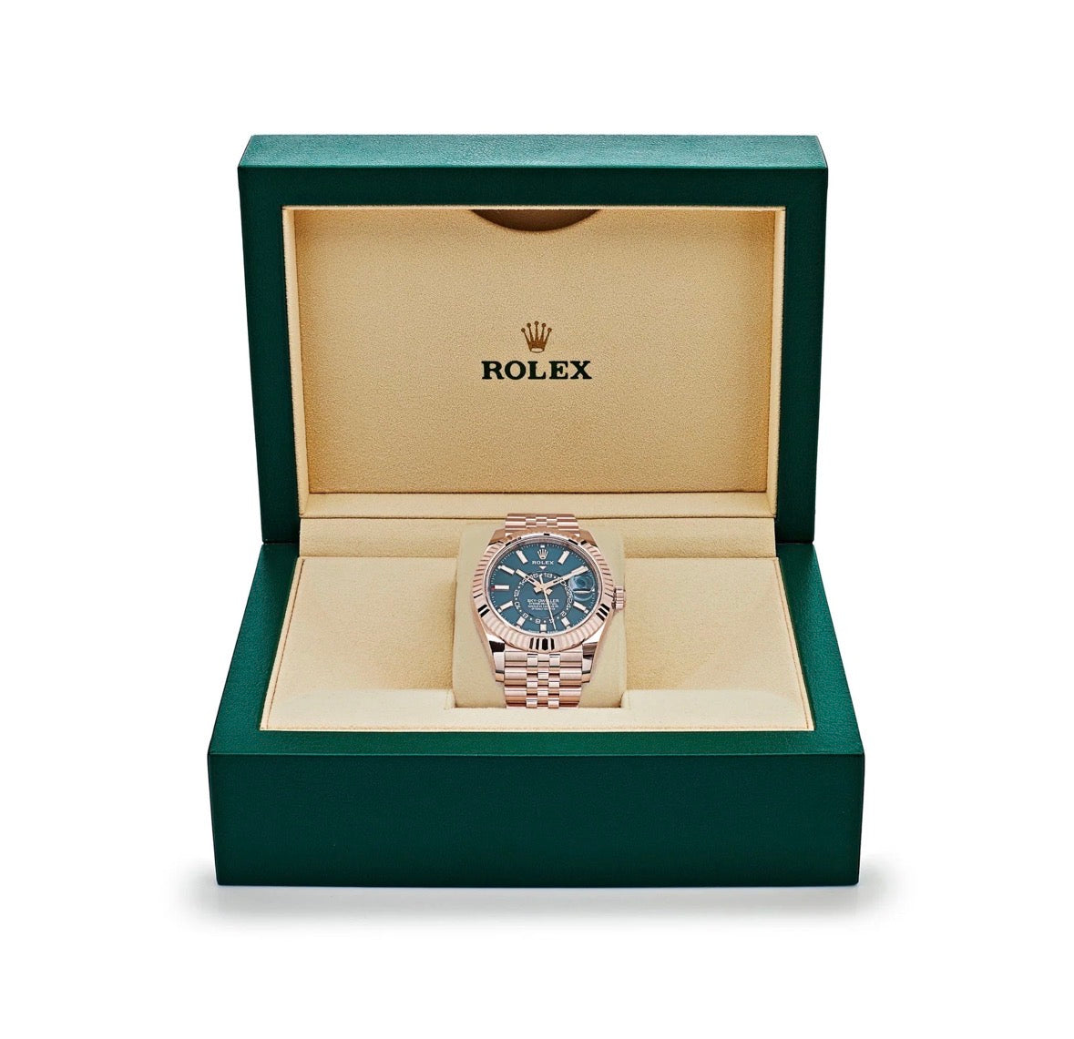 Sky-Dweller Rose Gold Blue-Green Dial Jubilee