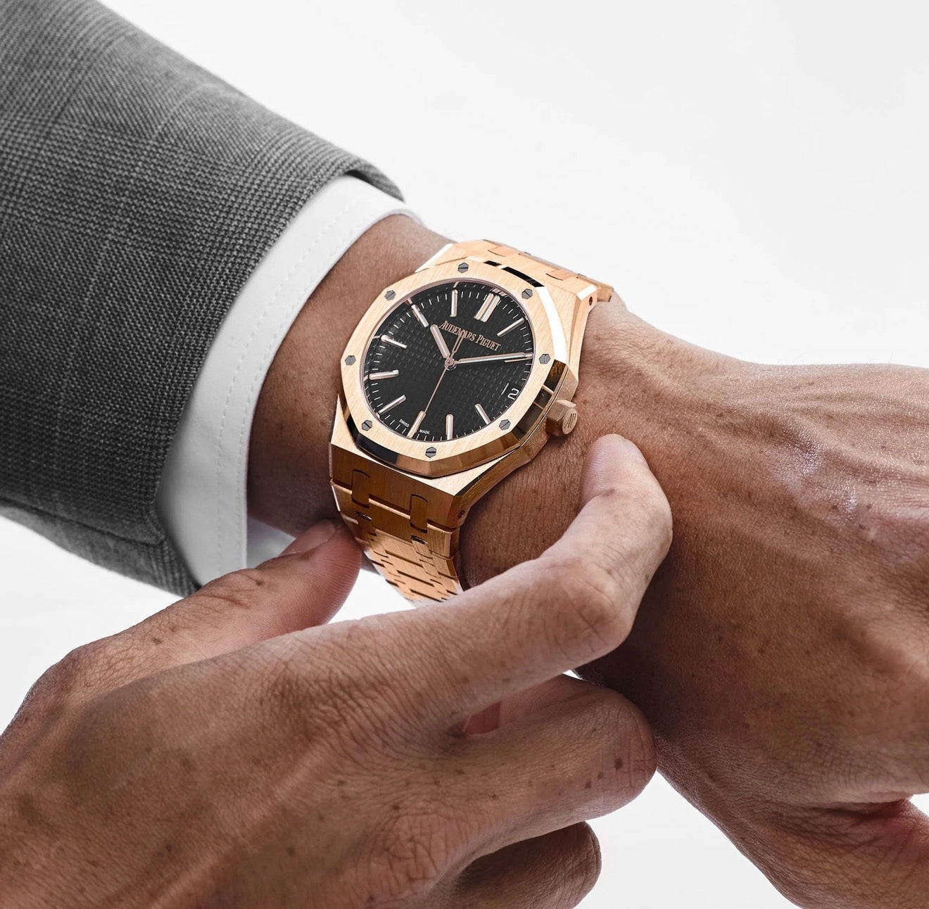 Audemars Piguet Royal Oak Rose Gold Black Dial