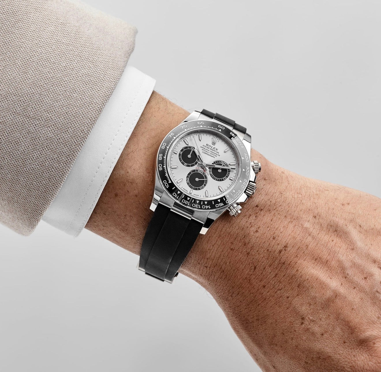 Daytona  'Ghost' White Gold Steel and Bright Black Dial