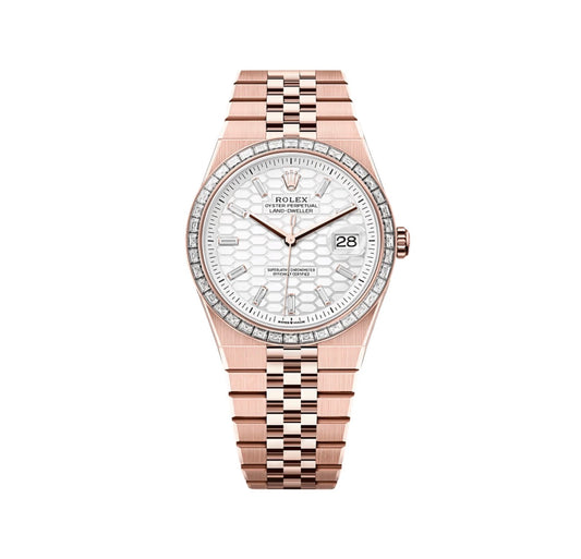 Land-Dweller Rose Gold Intense White Dial Diamond Bezel