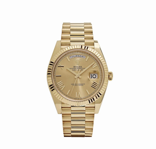 Day-Date Yellow Gold Champagne Roman Dial 40 mm