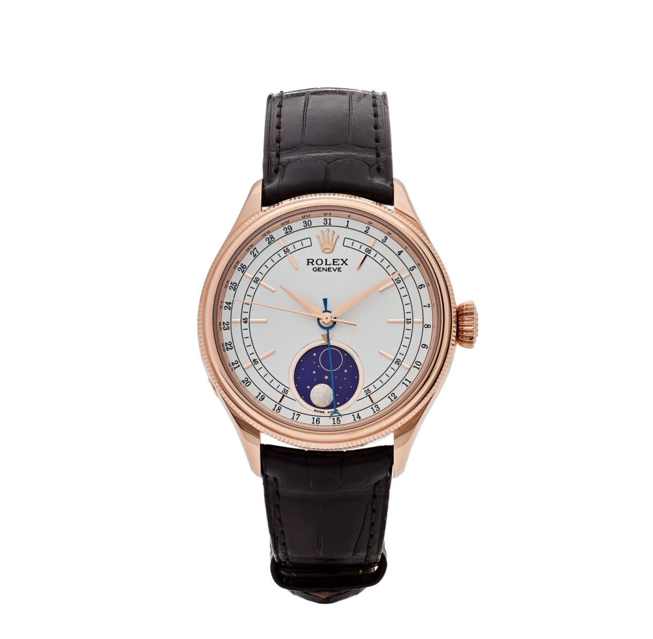 Cellini Rose Gold White Dial Moon Phase