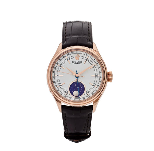 Cellini Rose Gold White Dial Moon Phase