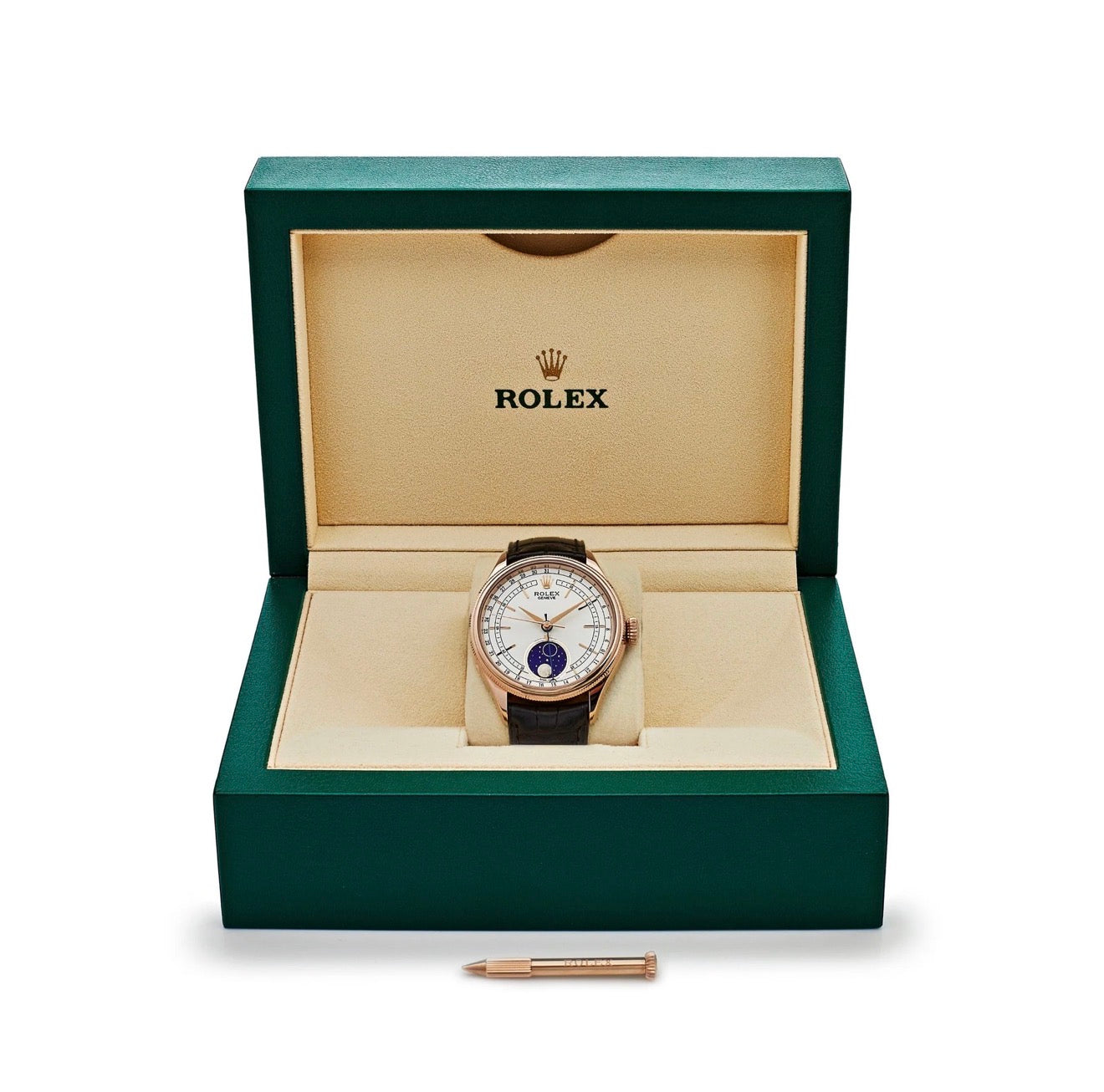 Cellini Rose Gold White Dial Moon Phase