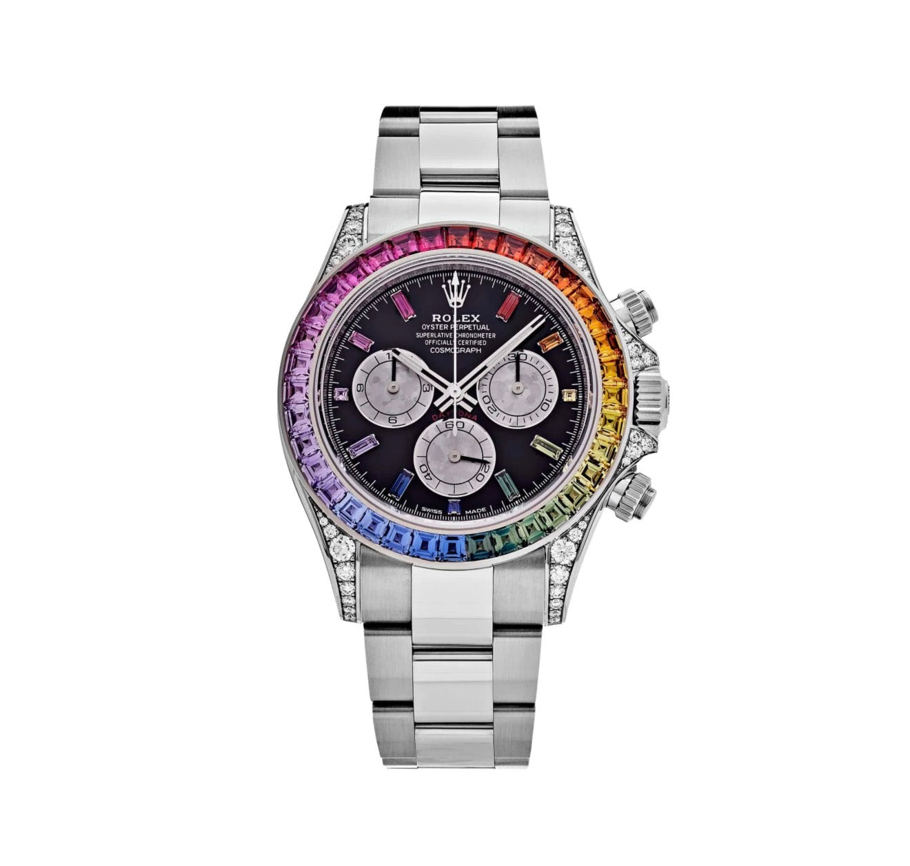 Daytona Silver Rainbow 40 mm