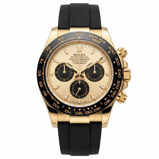 Cosmograph Daytona Yellow Gold Oysterflex "Champagne"