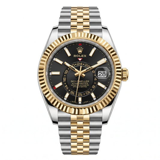 Sky-Dweller Oystersteel & Yellow Gold "Black Dial"
