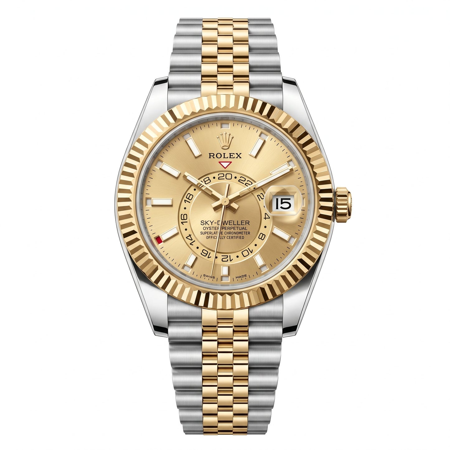 Sky-Dweller Oystersteel & Yellow Gold "Champagne Dial"