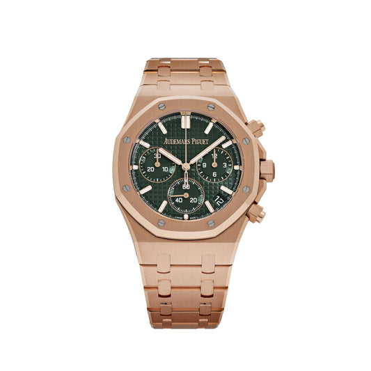 Audemars Piguet Royal Oak 26240OR.OO.1320OR.08 Chronograph Rose Gold Khaki Green Dial