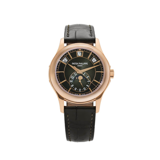 Patek Philippe Complications 5205R-011 Annual Calendar Moon Phases Rose Gold Green Dial (2026)