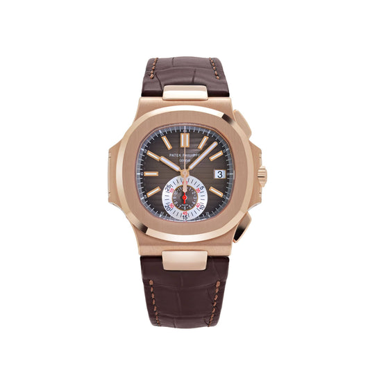 Patek Philippe Nautilus 5980R-001 Chronograph Rose Gold Brown Dial (2016)